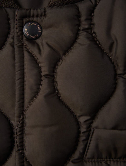 Olive Quilted Puffer Vest