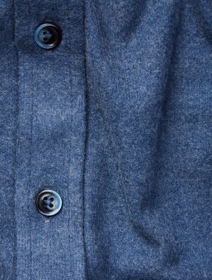 Denim Blue T-Series Solid Fleece Shirt
