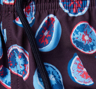 Purple Citrus Print Swimshort