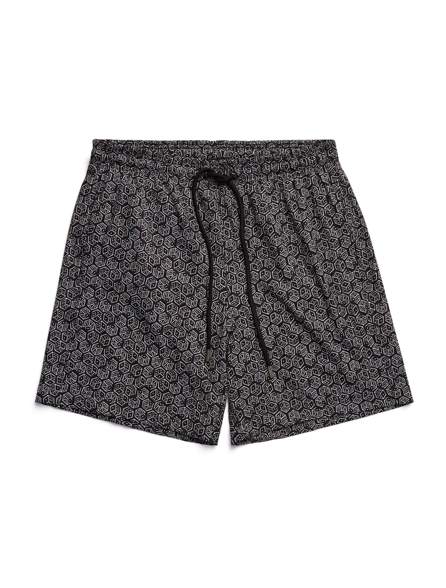 Black Dice Print Swimshort