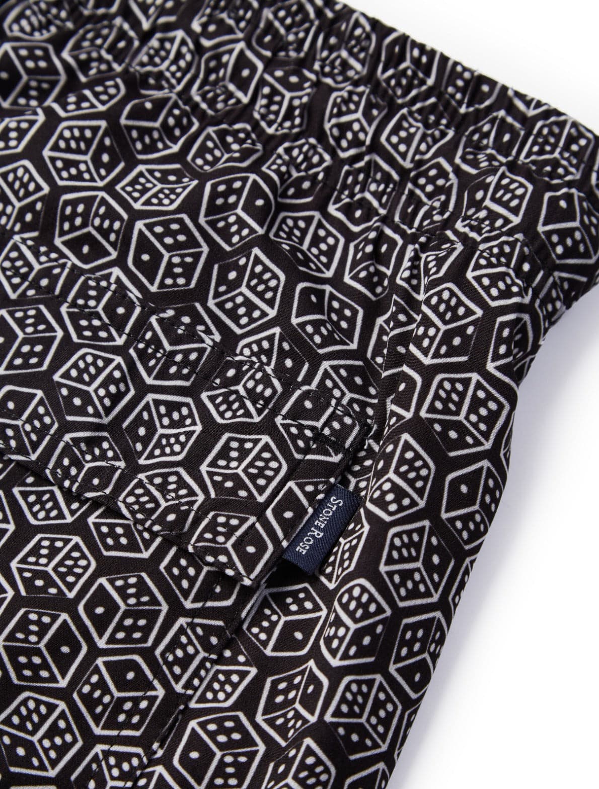 Black Dice Print Swimshort