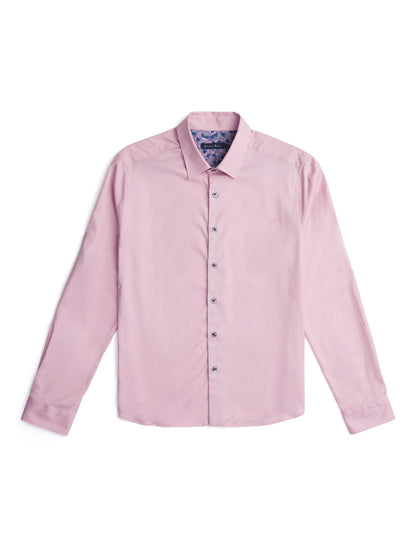 Lavender Solid Tencel Long Sleeve Shirt