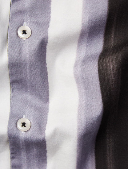 Black Stripped Resort Short Sleeve Shirt