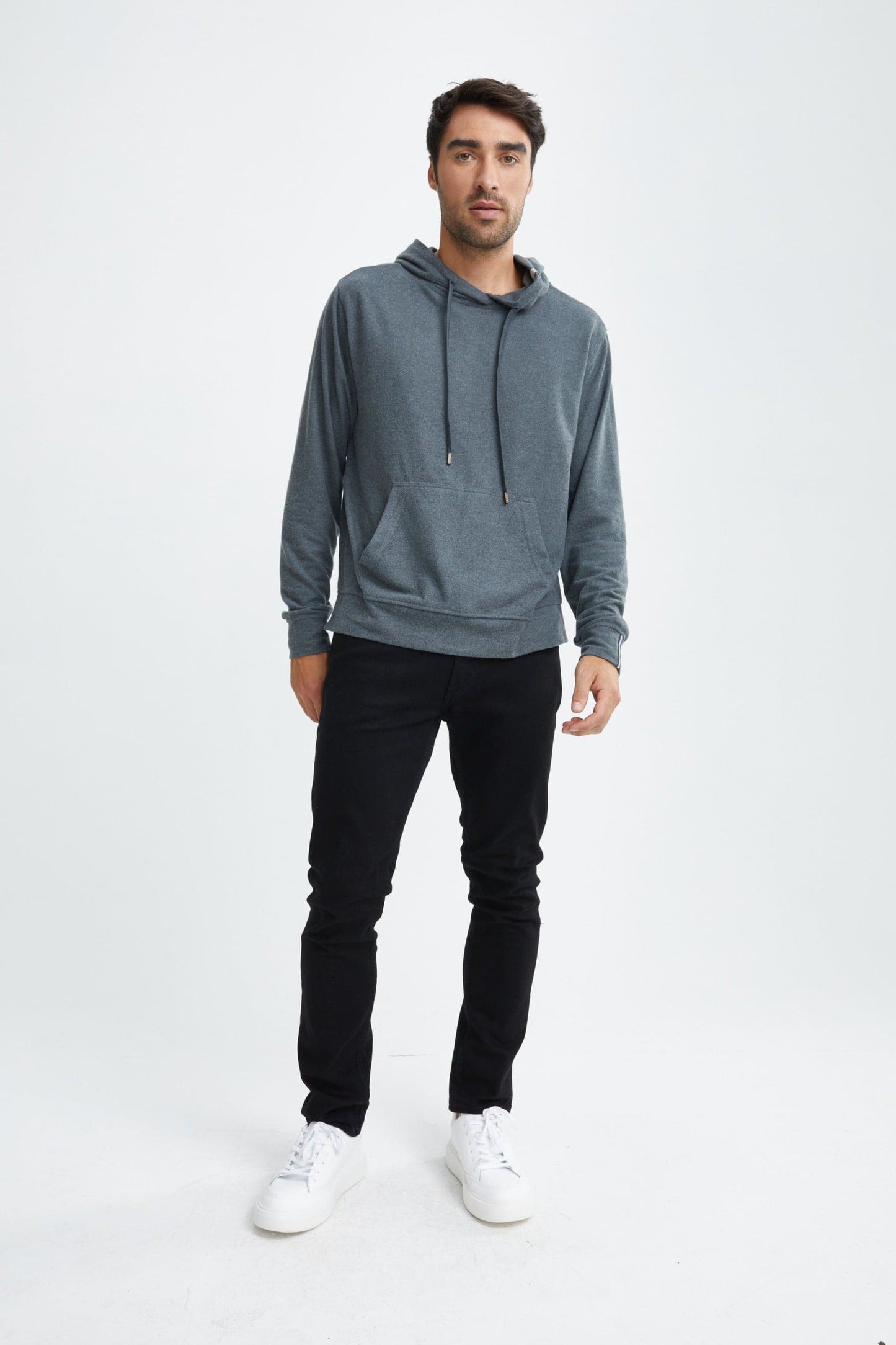Charcoal T-Series Fleece Knit Hoodie