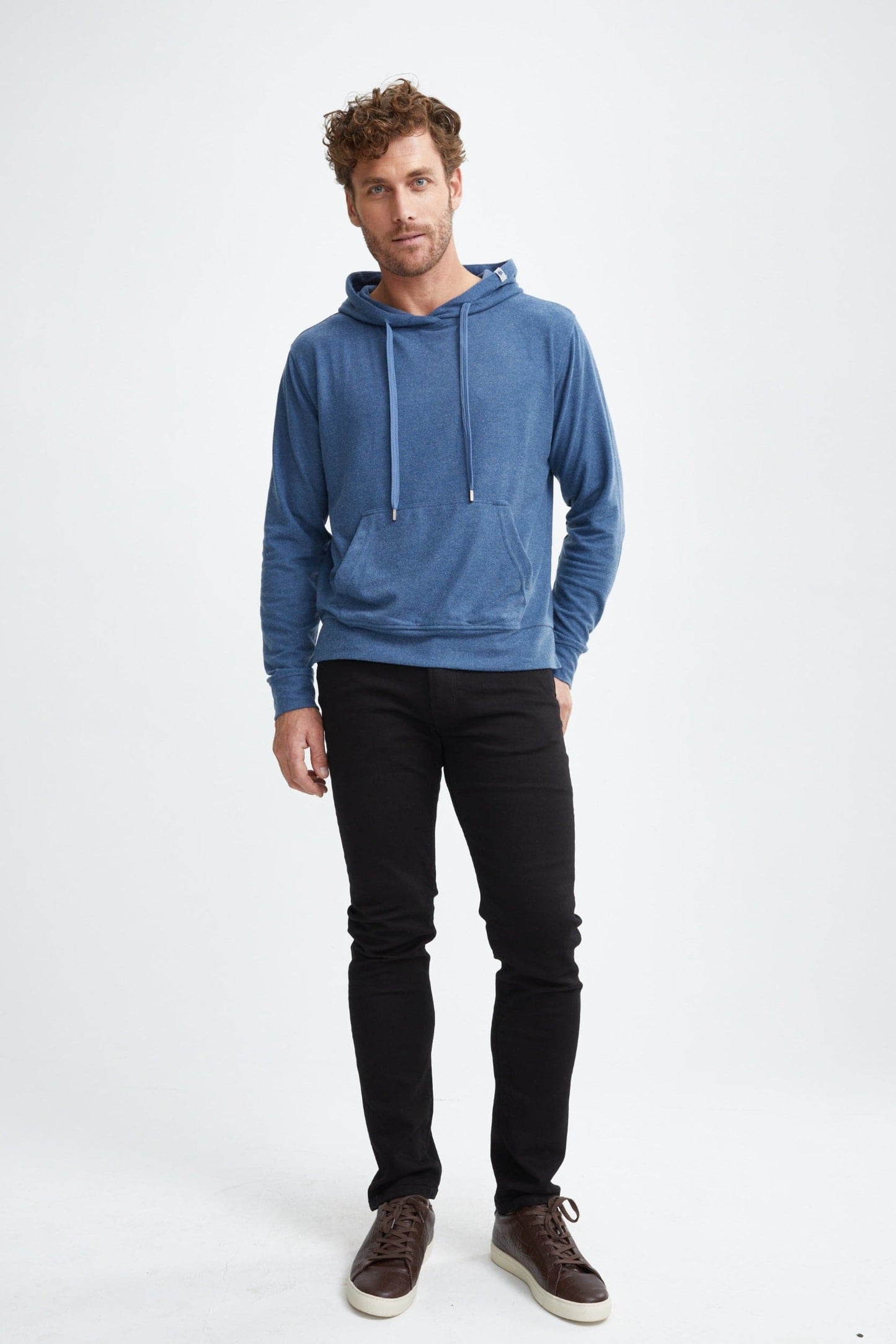 Denim Blue T-Series Fleece Knit Hoodie