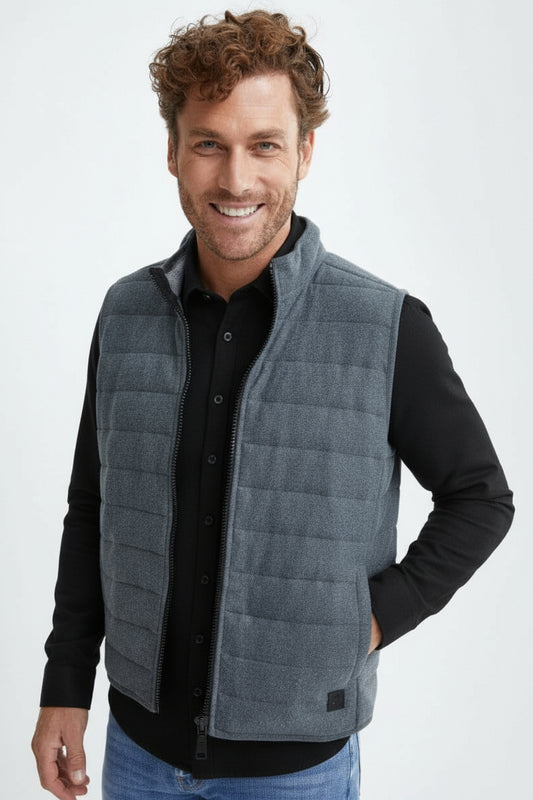 Charcoal Series Fleece Puffer Vest