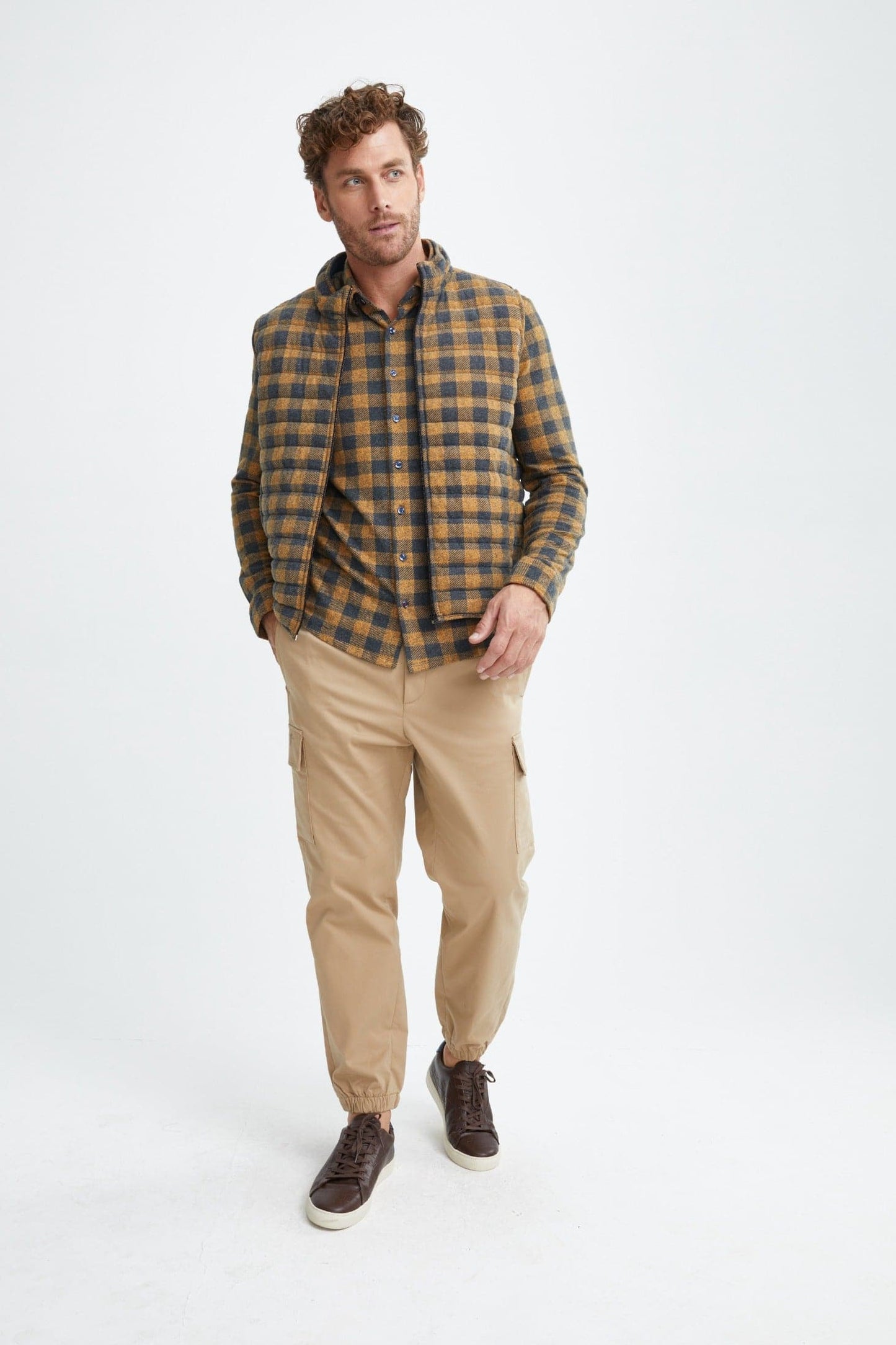 Camel T-Series Fleece Puffer Vest