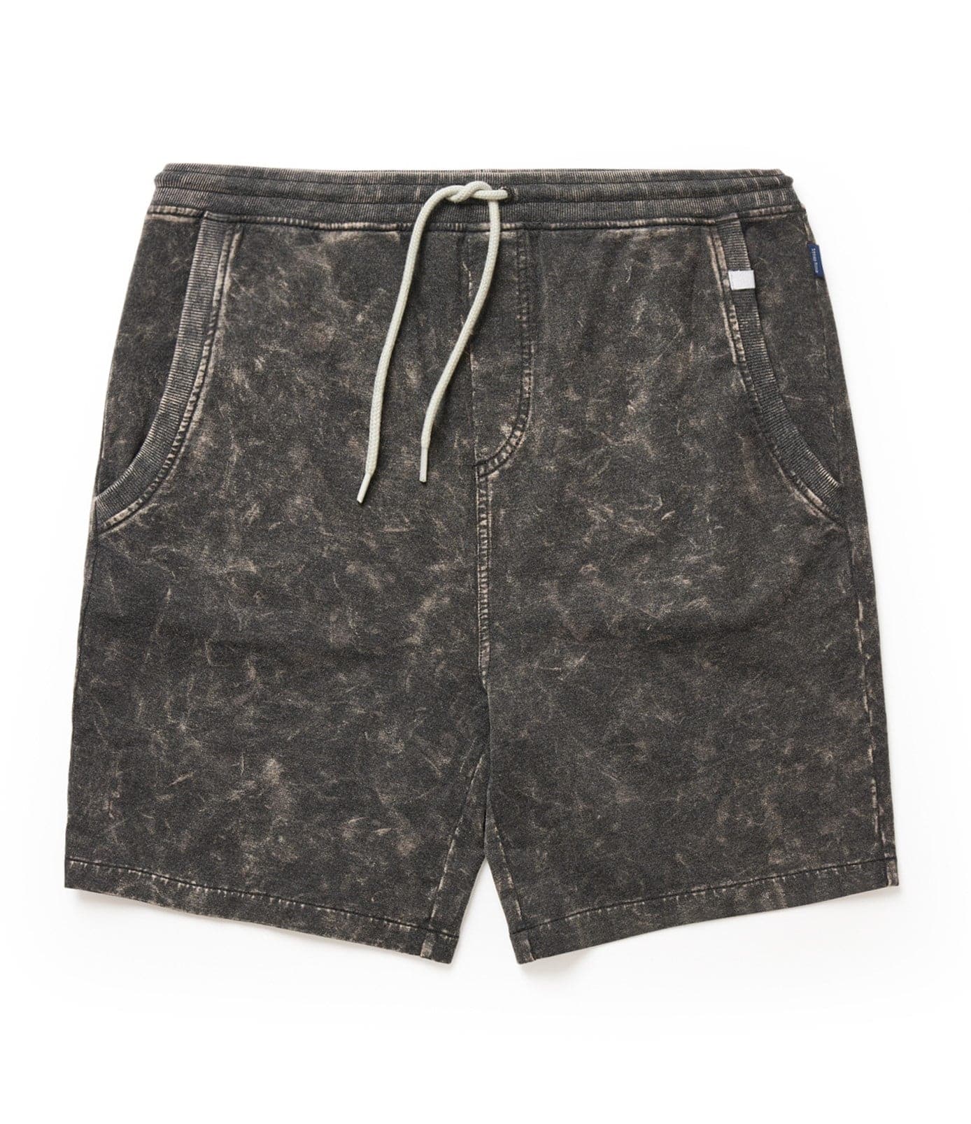 Black Acid-Washed Shorts