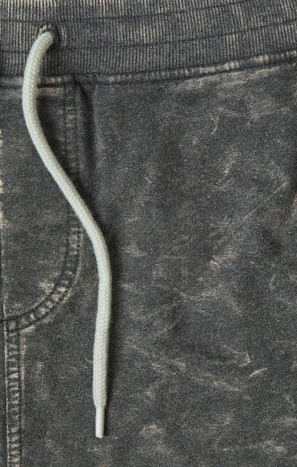Black Acid-Washed Shorts