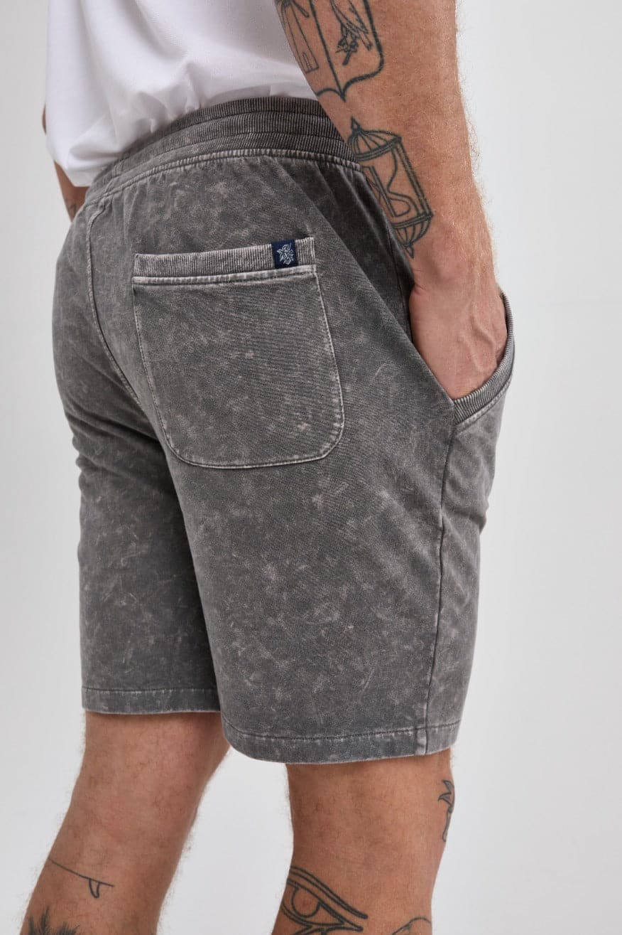 Grey Acid-Washed Short