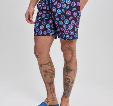 Purple Citrus Print Swimshort