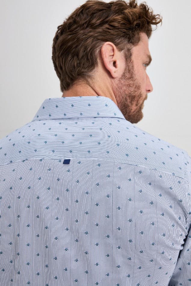 Navy Turtle Long Sleeve Print Shirt