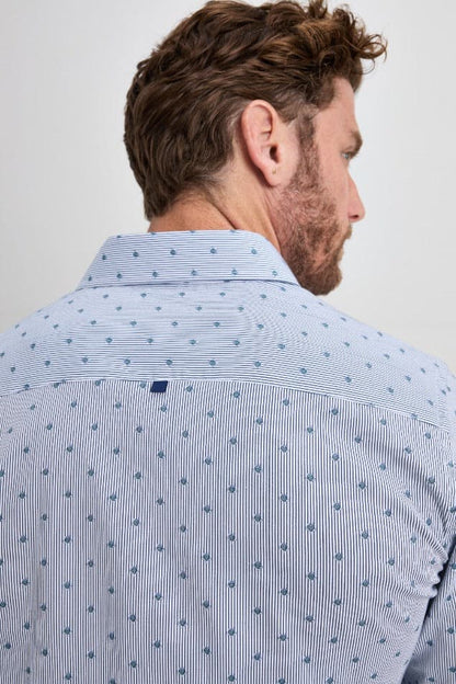 Navy Turtle Long Sleeve Print Shirt
