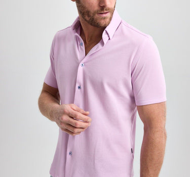 Lavender Solid Short Sleeve Shirt
