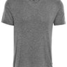 Grey Light Flame Knit V-Neck T-Shirt-Stone Rose