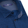 Navy Flame Knit Short Sleeve Shirt-Stone Rose